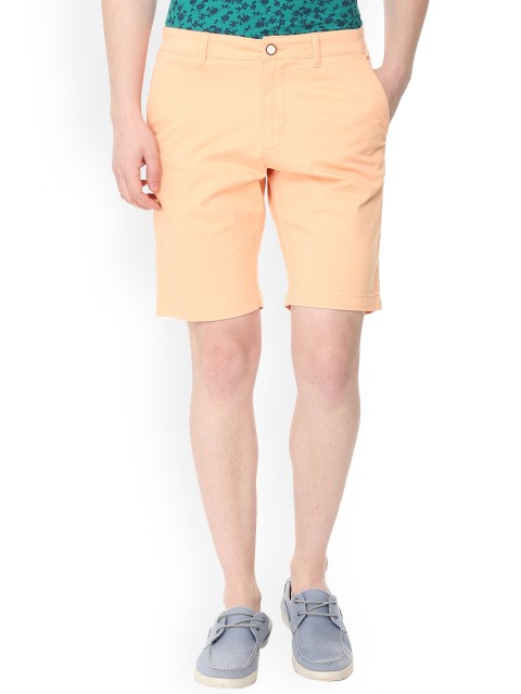 

Allen Solly Men Peach-Coloured Solid Slim Fit Regular Shorts