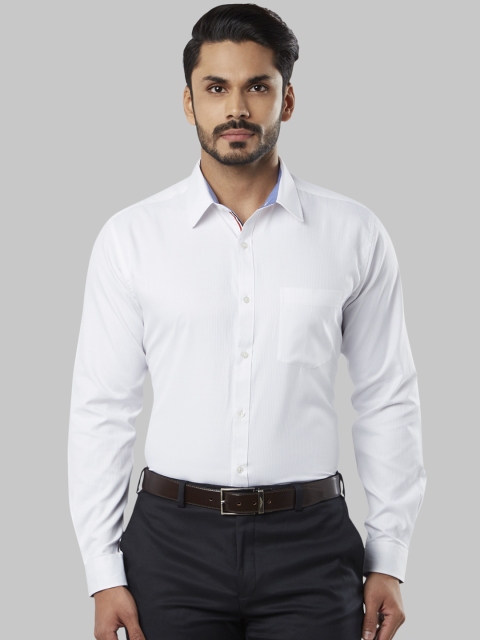 

Next Look Men White Slim Fit Self Design Formal Shirt
