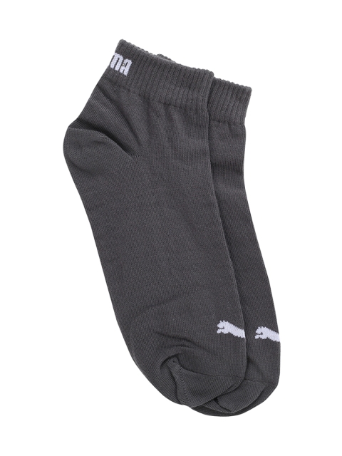 

Puma Unisex Grey Solid Ankle-Length Socks