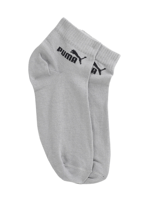 

Puma Unisex Grey Solid Ankle-Length Socks