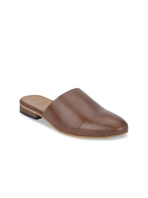 

Aditi Wasan Men Tan Brown Leather Mules