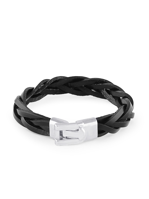 

bodha Black Leather Bangle-Style Bracelet