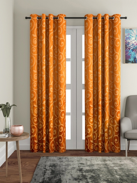 

VRINDA Copper-Toned Single Door Curtain