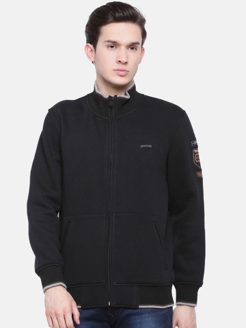 

t-base Men Black Solid Sweatshirt