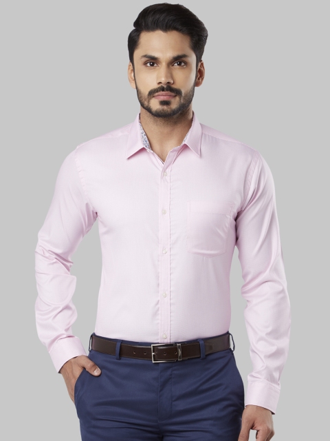 

Next Look Men Pink Slim Fit Self Design Formal Shirt