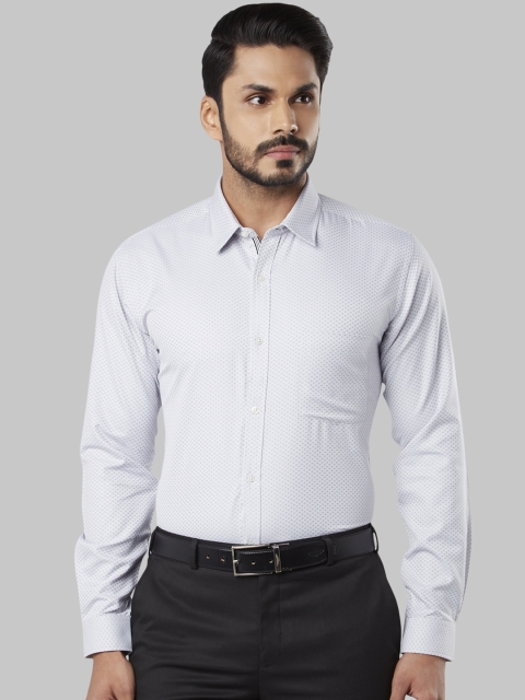 

Next Look Men Grey Slim Fit Self Design Formal Shirt