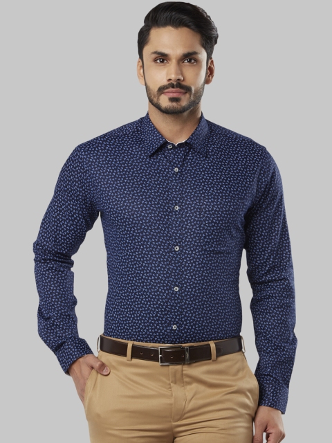 

Next Look Men Blue Regular Fit Printed Formal Shirt
