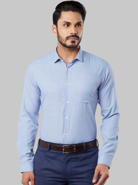 

Next Look Men Blue Slim Fit Printed Formal Shirt