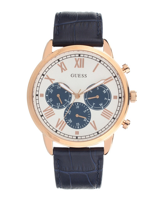 

GUESS Men White & Blue Analogue Watch W1261G4