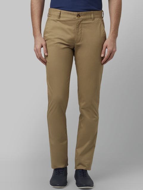 

Park Avenue Men Khaki Tapered Fit Solid Regular Trousers