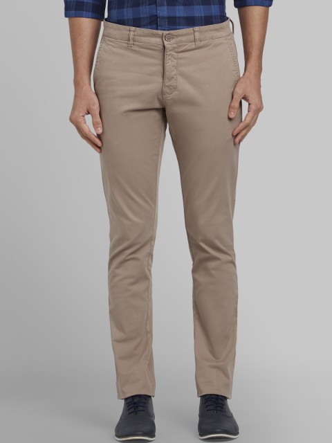 

Parx Men Beige Tapered Fit Solid Regular Trousers