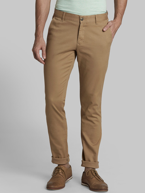 

Parx Men Khaki Tapered Fit Solid Regular Trousers