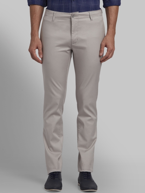 

Parx Men Grey Slim Fit Solid Regular Trousers