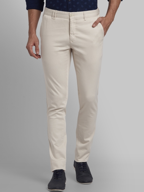 

Parx Men Beige Slim Fit Solid Regular Trousers