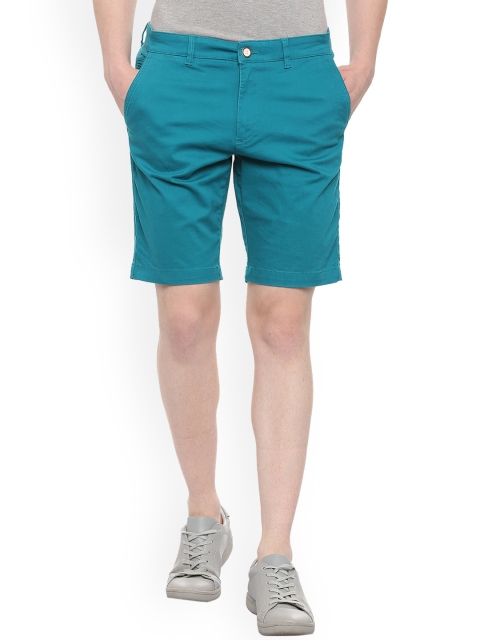 

Allen Solly Men Blue Solid Slim Fit Regular Shorts