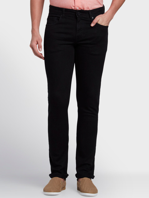 

ColorPlus Men Black Tapered Fit Mid-Rise Clean Look Jeans