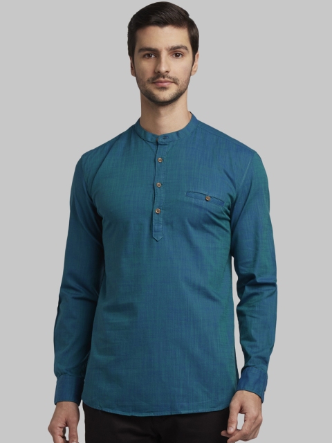 

Parx Men Green Slim Fit Self Design Casual Shirt