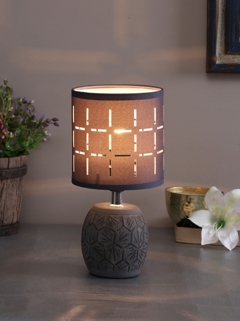 

TAYHAA Unisex Grey Solid Bedside Standard Table Lamp