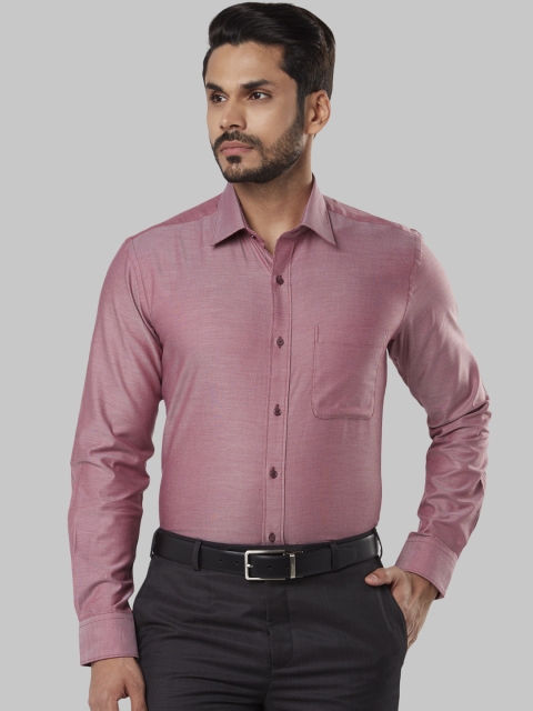 

Raymond Men Maroon Regular Fit Self Design Formal Shirt