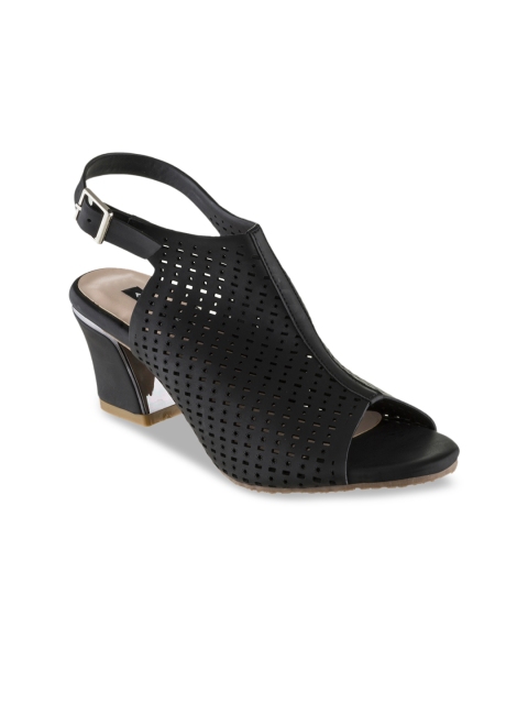 

Sherrif Shoes Women Black Solid Sandals