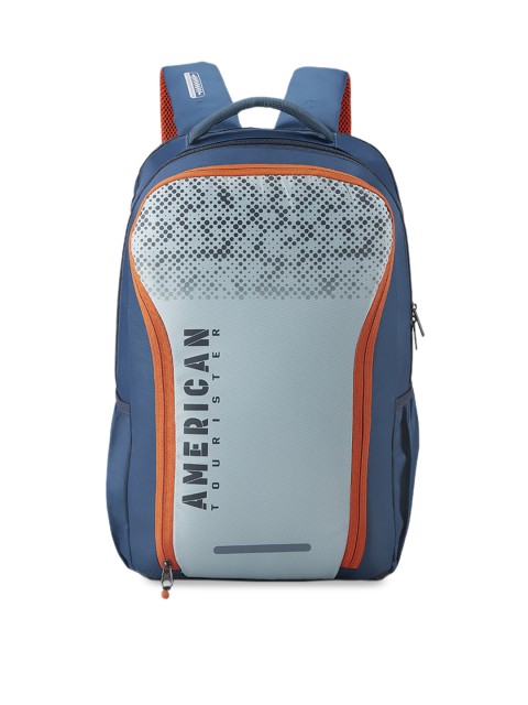 

AMERICAN TOURISTER Unisex Navy Blue Brand Logo Backpack