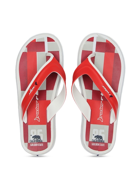 

Rider Men White & Red Printed Thong Flip Flops