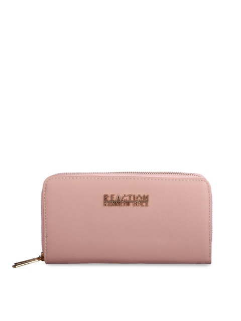 

Kenneth Cole Women Pink Solid Zip Around Wallet