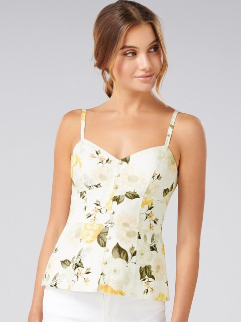 

Forever New Women Multicoloured Printed Peplum Top, Multi