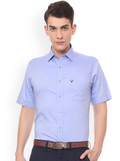 

Allen Solly Men Blue Slim Fit Solid Formal Shirt
