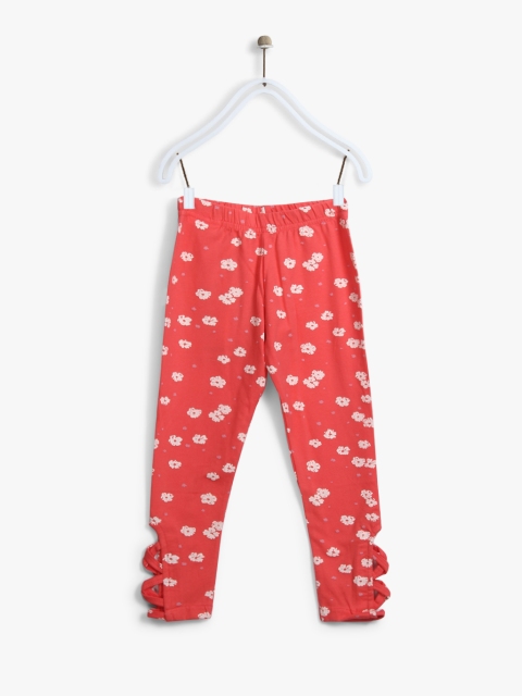 

Palm Tree Girls Pink & Off-White Printed Leggings
