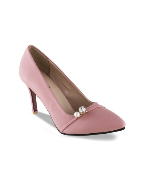 

Sherrif Shoes Women Pink Solid Pumps