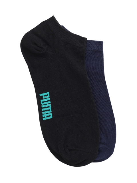 

Puma Unisex Pack of 2 Solid Ankle-Length Socks, Black