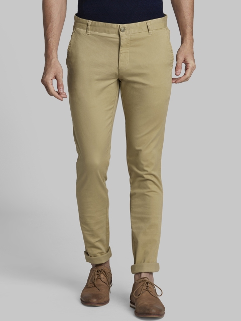 

Parx Men Khaki Tapered Fit Solid Regular Trousers