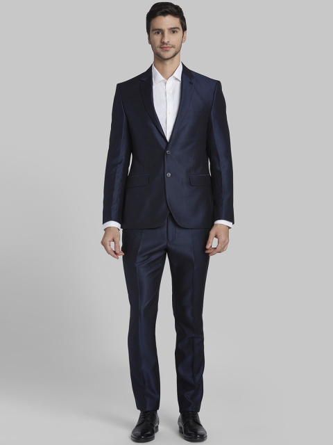 

Parx Men Navy Blue Solid Regular-Fit Single-Breasted Formal Suit