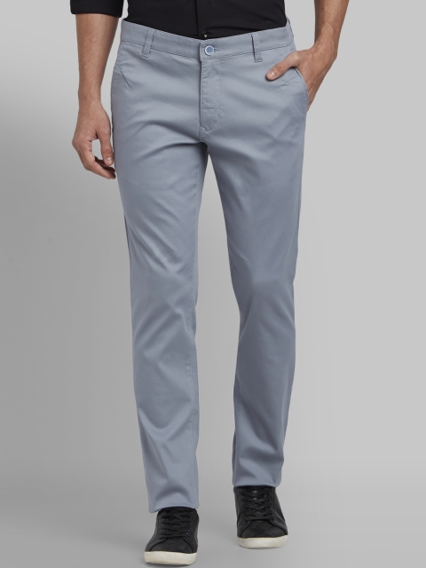 

Parx Men Blue Tapered Fit Solid Regular Trousers