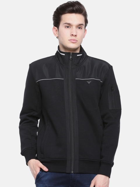 

t-base Men Black Solid Sweatshirt