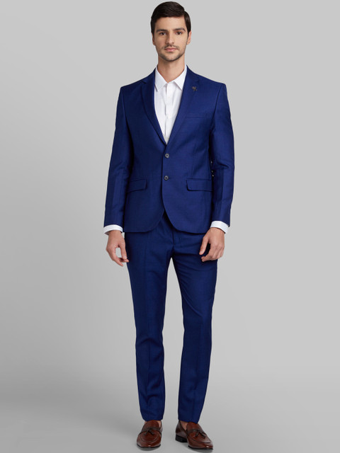 

Parx Men Blue Solid Regular-Fit Single-Breasted Formal Suit