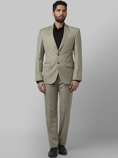 

Park Avenue Men Beige Solid Regular Fit Suit