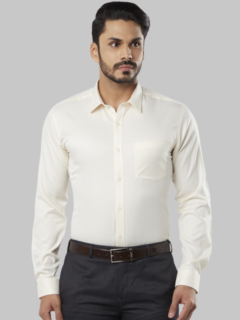 

Next Look Men White Slim Fit Self Design Formal Shirt
