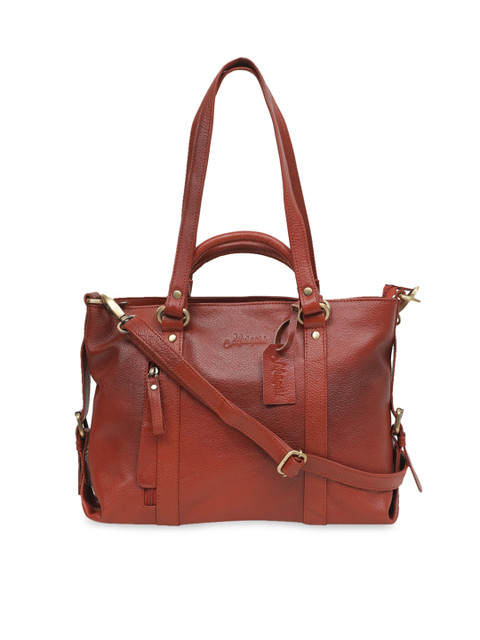 

Musqari Tan Solid Leather Shoulder Bag