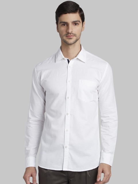 

Parx Men White Slim Fit Solid Casual Shirt