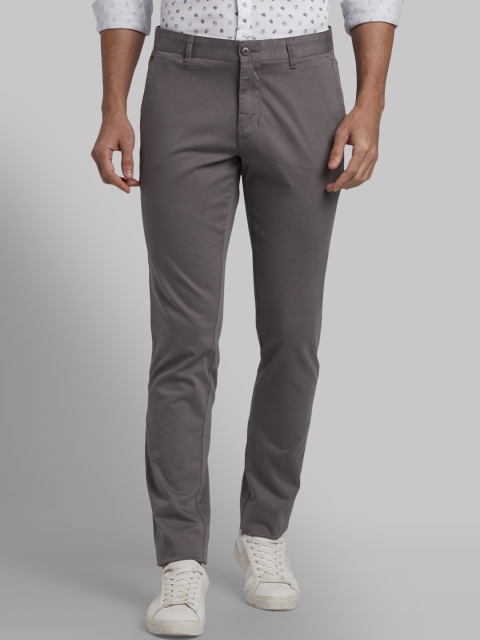 

Parx Men Grey Tapered Fit Solid Regular Trousers