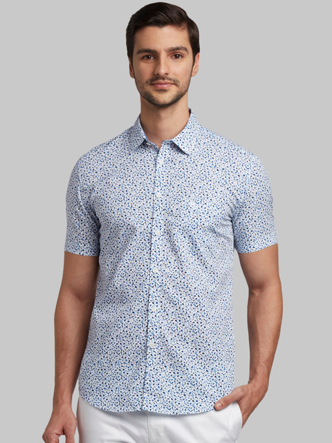 

Parx Men Blue Slim Fit Printed Casual Shirt
