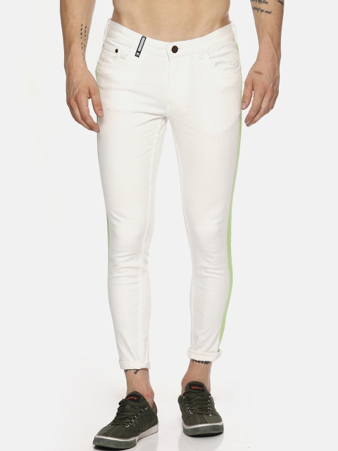 IMPACKT Men White Skinny Fit Mid-Rise Clean Look Stretchable Jeans