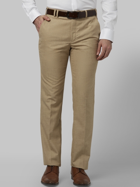 

Park Avenue Men Beige Slim Fit Solid Formal Trousers