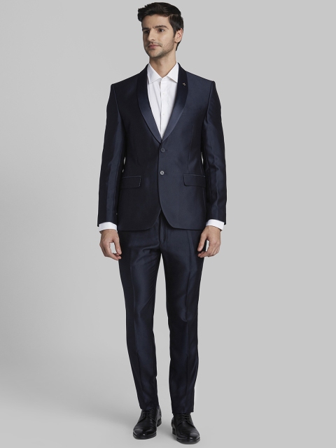 

Parx Men Blue Solid Regular-Fit Tuxedo Formal Suit