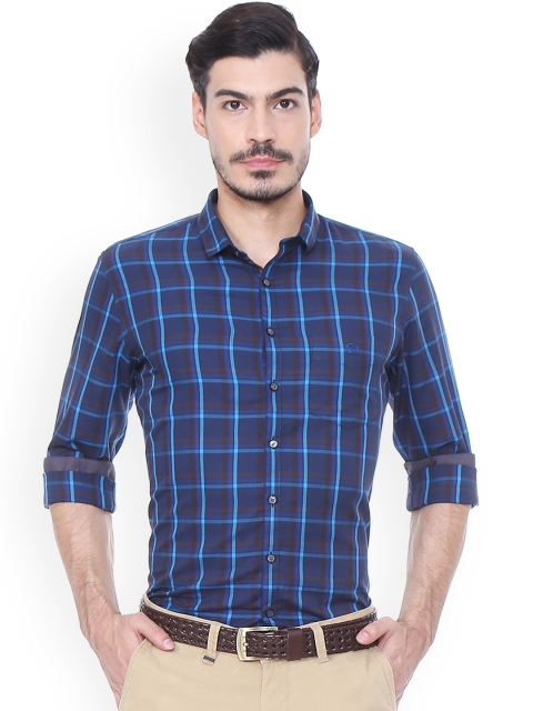 

Van Heusen Sport Men Blue Slim Fit Checked Casual Shirt