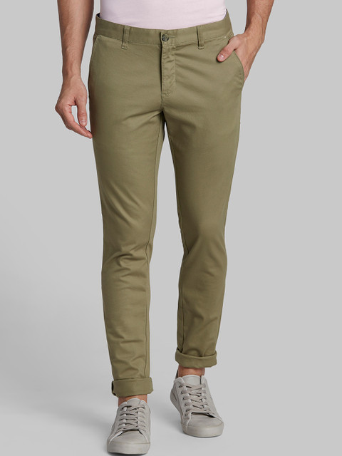 

Parx Men Green Tapered Fit Solid Regular Trousers