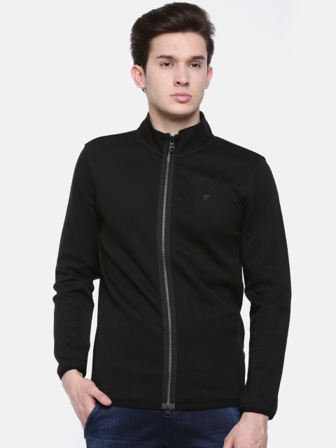 

t-base Men Black Solid Sweatshirt