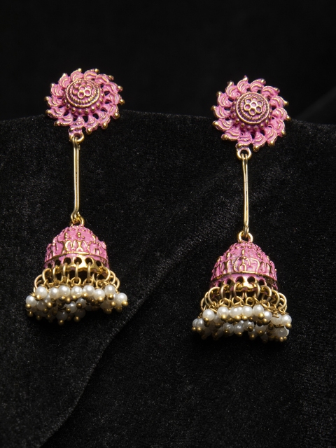 

AKS Gold-Toned Contemporary Jhumkas